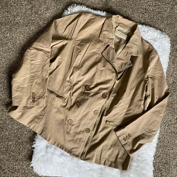 Michael Michael Kors Tan Button Front Jacket - Picture 1 of 12